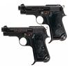 Image 1 : Collector's Lot of Two Beretta Model 1934 Semi-Automatic Pistols -A) Beretta Model 1934 Army Semi-Au