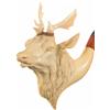Image 4 : Extremely Large Finely Detailed Meerschaum and White Stag Horn Pipe, Carved in the Shape of a Caribo