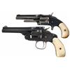 Image 1 : Two Smith & Wesson Revolvers with Pearl Grips -A) Smith & Wesson Model 1 1/2 2nd Issue Revolver  