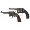 Image 1 : Two Smith & Wesson .22 Hand Ejector Double Action Revolvers -A) 1st Model Smith & Wesson Ladysmith D