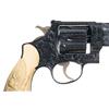 Image 2 : Cased Custom Engraved Pre-War Smith & Wesson Registered 357 Magnum Revolver with Carved Ivory Grips 