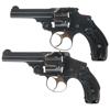 Image 1 : Two Smith & Wesson Safety Hammerless "Lemon Squeezer" Revolvers -A) Smith & Wesson First Model 32 Sa