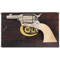 Colt 3rd Generation Single Action Army Sheriffs Model Revolver with Ivory Grips and Box