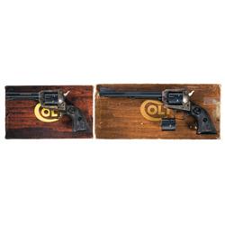 Two Colt Revolvers -A) Colt New Frontier Single Action Revolver with Factory Letter   B) Colt New