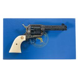 Exceptional Factory Class "C" Engraved Colt Single Action Army Revolver with Ivory Grips, Factory Le