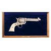 Image 1 : Cased Custom Engraved Silver Colt Second Generation Single Action Army Revolver with Factory Letter 