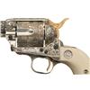 Image 2 : Cased Custom Engraved Silver Colt Second Generation Single Action Army Revolver with Factory Letter 