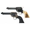 Image 1 : Two Colt Single Action Revolvers -A) Colt Frontier Scout '62 Single Action Revolver   B) Colt Pea
