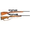 Image 1 : Two Browning Bolt Action Rifles with Scopes -A) Belgian Browning Bolt Action Rifle with Scope   B