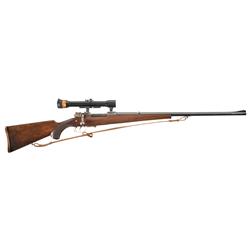 Robert Hubner Custom Mauser Model 98 Bolt Action Rifle with Sling and Scope