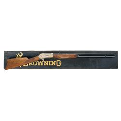 Signed Browning Model 1886 Montana Centennial Lever Action Rifle with Box