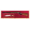 Image 1 : Winchester Model 94 Texas Sesquicentennial Lever Action Rifle and Knife in Display Case