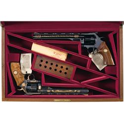 Two Cased Dan Wesson Commemorative Revolvers -A) Cased Dan Wesson Model 44 Big Game Five Commemorati