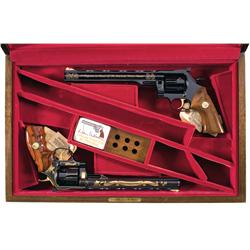 Two Cased Dan Wesson Commemorative Revolvers -A) Cased Dan Wesson Model 44 Big Game Five Commemorati