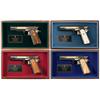 Image 1 : Four Cased U.S. Military Commemorative Pistols with Matching Serial Number -A) Cased Auto Ordnance U