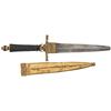 Image 1 : Dagger with Engraved and Gold Washed Accents and Sheath