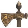 Image 2 : All Metal Construction Ax-Hammer with Gold Inlay