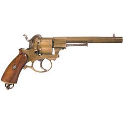 Rare All Brass Pinfire Revolver with Confederate "CSA" Markings