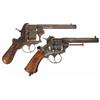 Image 1 : Two Pin Fire Revolvers -A) Engraved 10 Shot Pin Fire Revolver   B) Lefaucheux Pinfire Revolver<br