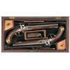 Image 1 : Cased Pair of Engraved Percussion Conversion Pistols -A) Inlaid and Engraved Percussion Conversion P