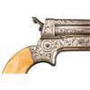 Image 2 : Cased Factory Engraved Carved Ivory Stocked Sharps Model 2A Four Barrel Pepperbox Pistol with Access