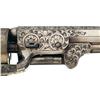 Image 5 : Rare Factory Engraved Silver and Gold Plated Colt Model 1851 Navy Revolver with Checkered Ivory Grip