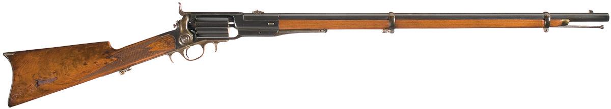 Unique Deluxe Colt Model 1855 Cartridge Conversion Revolving Rifle
