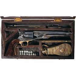 Civil War Era Colt Model 1860 Army Percussion Revolver in Wood Box