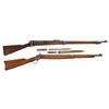 Image 1 : Two U.S. Military Longarms -A) U.S. Springfield Model 1898 Krag Bolt Action Rifle with Bayonet   
