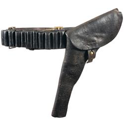 Scarce Custer Period Model 1872 Saber Belt, Hazen Cartridge Loops and Full Flap Military Holster