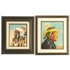 Image 1 : Two Native American Painted Portraits