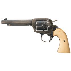 Colt Bisley Model Single Action Army Revolver with Ivory Grips