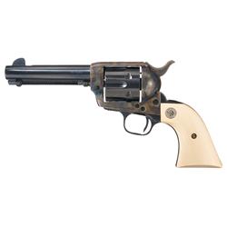 Excellent Pre-War Colt Single Action Army Revolver with Colt Carved Ivory Grips, Factory Letter and 