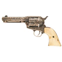Cattle Brand Engraved Colt Single Action Army Revolver by Cole Agee