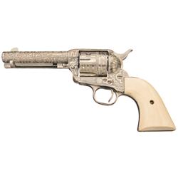 Cole Agee Style Custom Engraved Colt Single Action Revolver with Ivory Grips