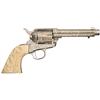 Image 1 : Engraved Colt Single Action Revolver with Carved Ivory Grip with Factory Letter