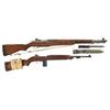 Image 1 : Two U.S. Rifles -A) U.S. Winchester M1 Garand Semi-Automatic Rifle   B) U.S. Underwood M1 Carbine