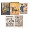 Image 1 : Five WWI British, French and U.S. Recruiting Posters