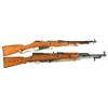 Image 1 : Two Military Carbines -A) Polish Mosin-Nagant Model 44 Bolt Action Carbine with Sling and Bayonet <b