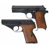 Image 1 : Two European Semi-Automatic Pistols -A) Femaru Model 37 Semi-Automatic Pistol   B) Desirable Maus