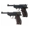 Image 1 : Two P-38 Semi-Automatic Pistols -A) Spreewerk "cyq" Code P-38 Pistol   B) Late or Post War Mauser