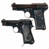 Image 1 : Collector's Lot of Two Beretta Semi-Automatic Pistols -A) Beretta Model 1922 (1915-1919) Navy Semi-A