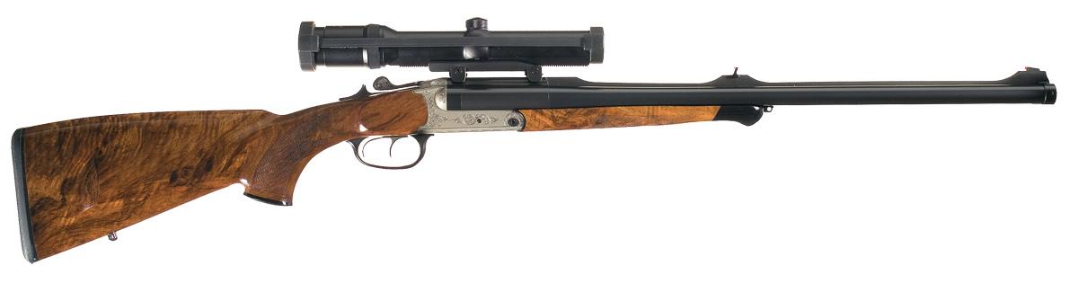 Engraved Blaser Model S Luxes Grade Double Rifle with Scope