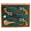Image 1 : Three Colt Dragoon Black Powder Series Revolvers in Wooden Case with Accessories -A) Colt Dragoon Th