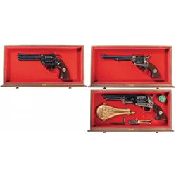 Cased Colt Bicentennial Three Revolver Set with Book -A) Colt U.S. Bicentennial Commemorative Python