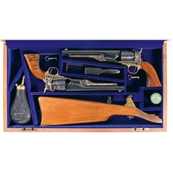 Cased Colt U.S. Cavalry Commemorative 1860 Percussion Revolver Set -A) Cased Colt 1860 Army Revolver