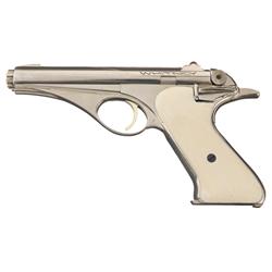 Extremely Rare Configured Whitney Wolverine Semi-Automatic Pistol in Scarce Nickel Finish with Simul