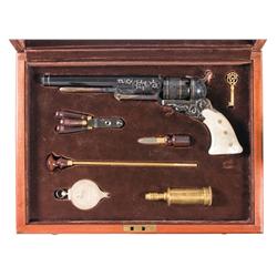 Cased and Engraved United States Historical Society Texas Paterson Revolver with Accessories