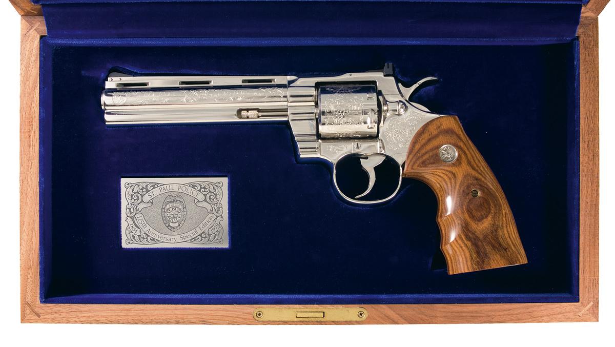 Cased St. Paul Police Commemorative Colt Python Double Action Revolver