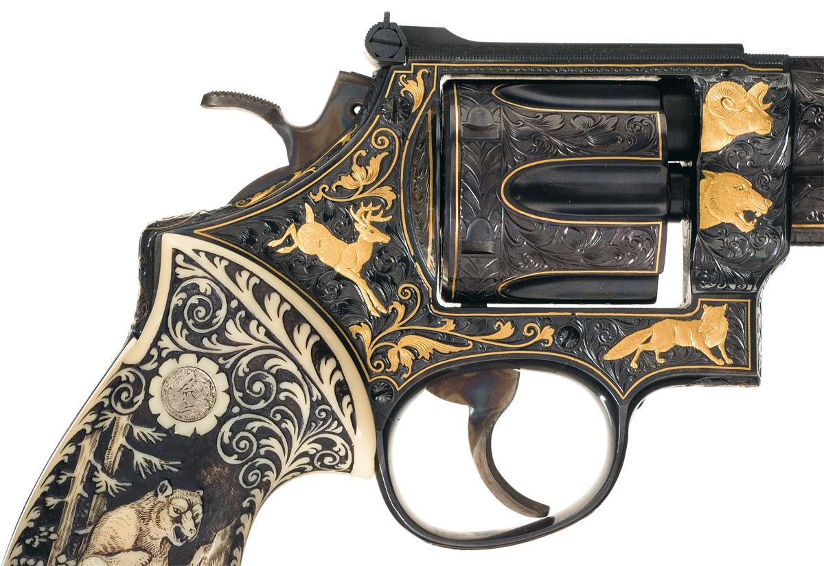 Engraved Gold Inlaid North American Big Game Special Smith & Wesson 357